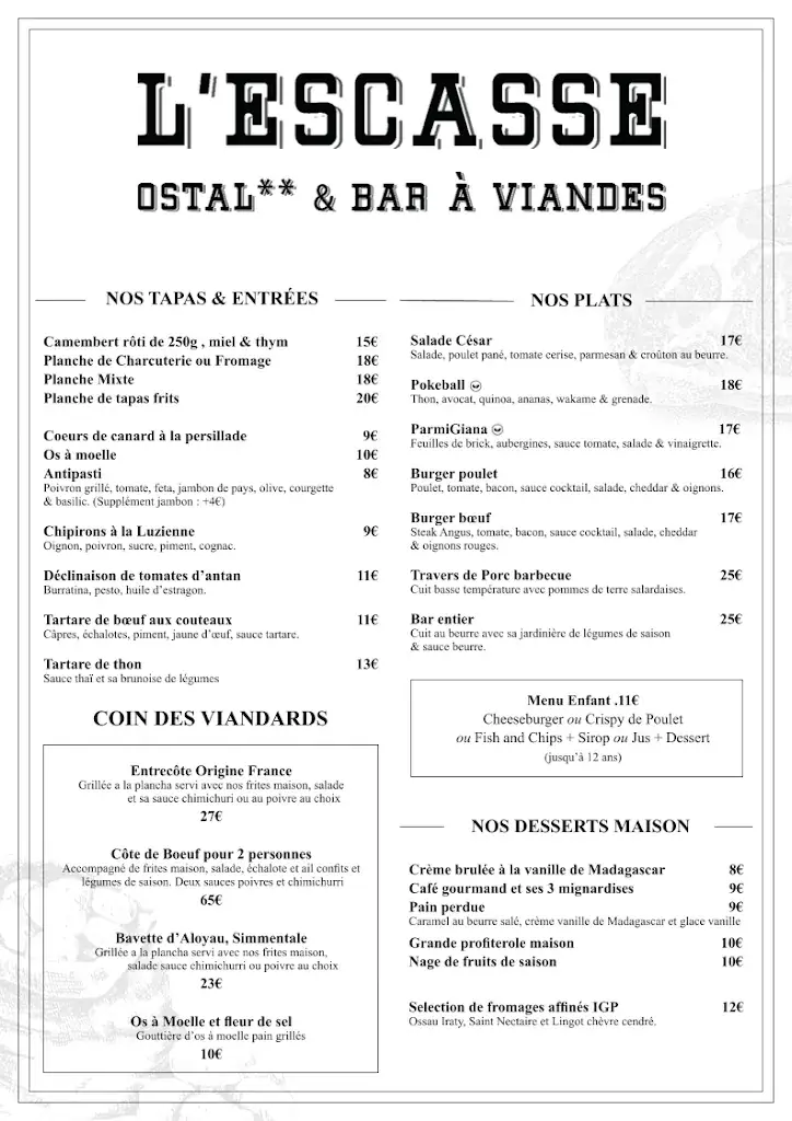 Menu_Restaurant L'Escasse_Lit-et-Mixe_image_1