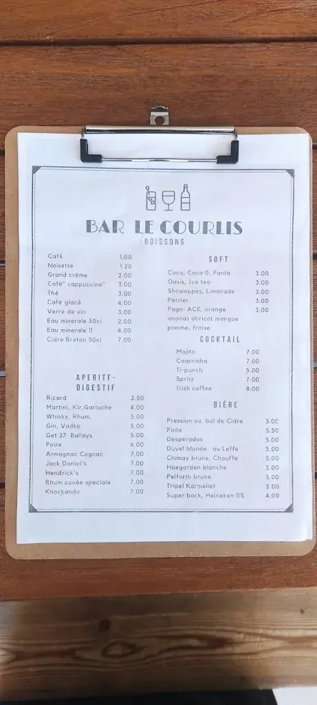 Menu_Restaurant Le Courlis_Mézos_image_4