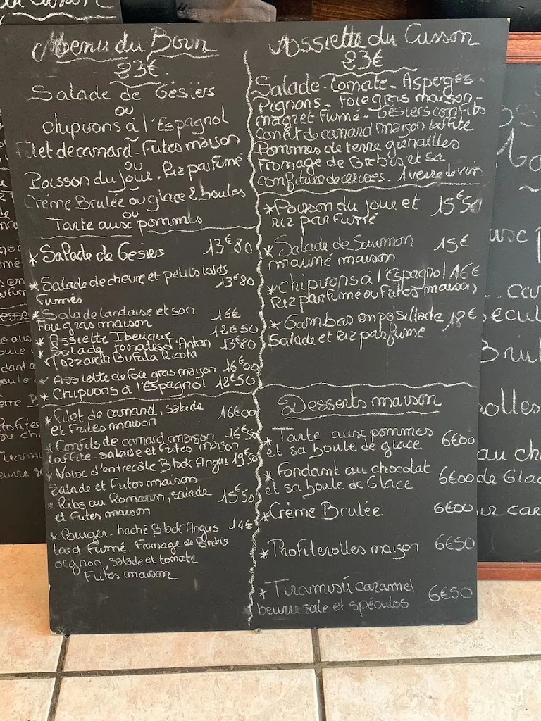 Menu_Bar Restaurant Les Chenes_Saint-Julien-en-Born_image_2