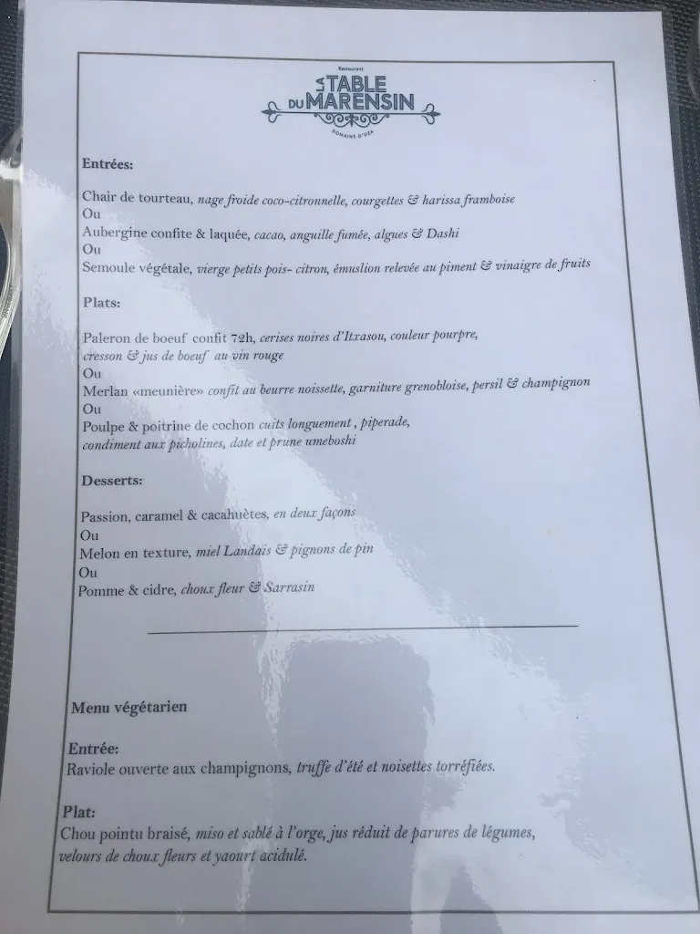 Menu_LA TABLE DU MARENSIN - 40170_Uza_image_4