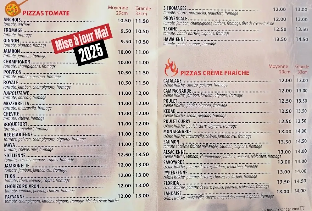 Menu_FLORIDA PIZZA, cuite au feu de bois A EMPORTER_Saint-Julien-en-Born_image_1