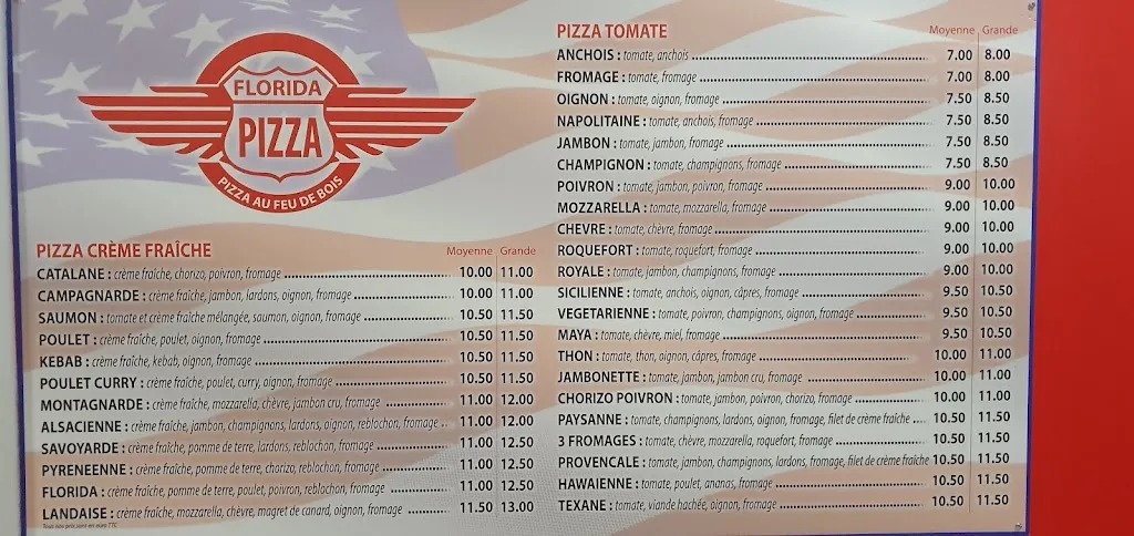 Menu_FLORIDA PIZZA, cuite au feu de bois A EMPORTER_Saint-Julien-en-Born_image_2