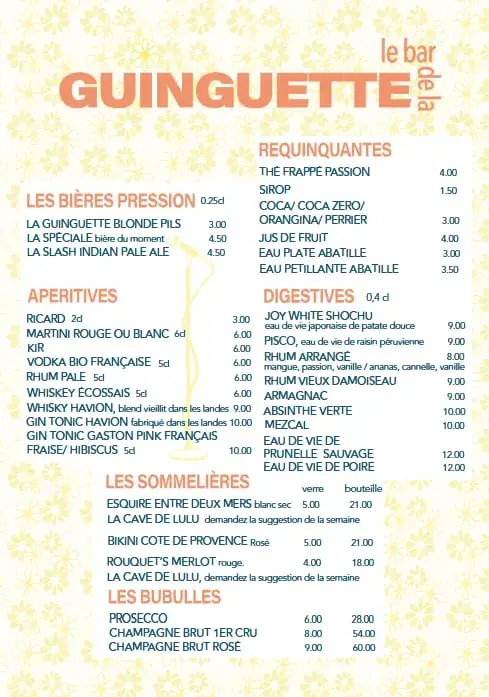 Menü_La Guinguette Sur Le Toit_Saint-Julien-en-Born_Bild_2