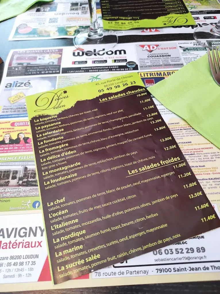 Menu_Restaurant Les Délices d'Eden_Loudun_image_3