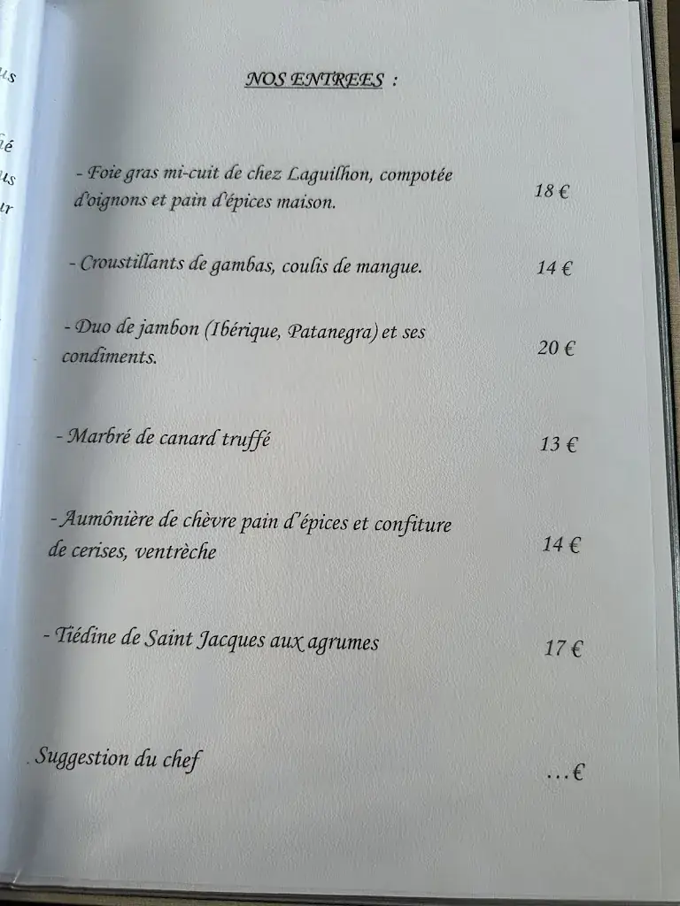 Menu_Auberge des Roses_Monein_image_3