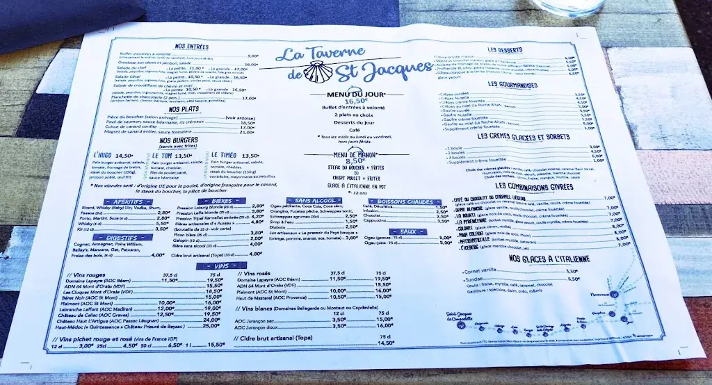 Menu_Taverne de St Jacques_Navarrenx_image_3