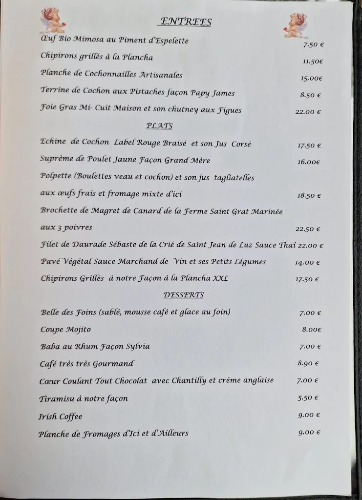 Menu_La Part Des Anges_Oloron-Sainte-Marie_image_1