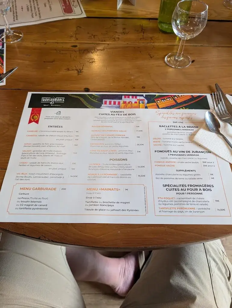 Menu_Auberge & Spa Transhumance & cie_Bedous_image_4