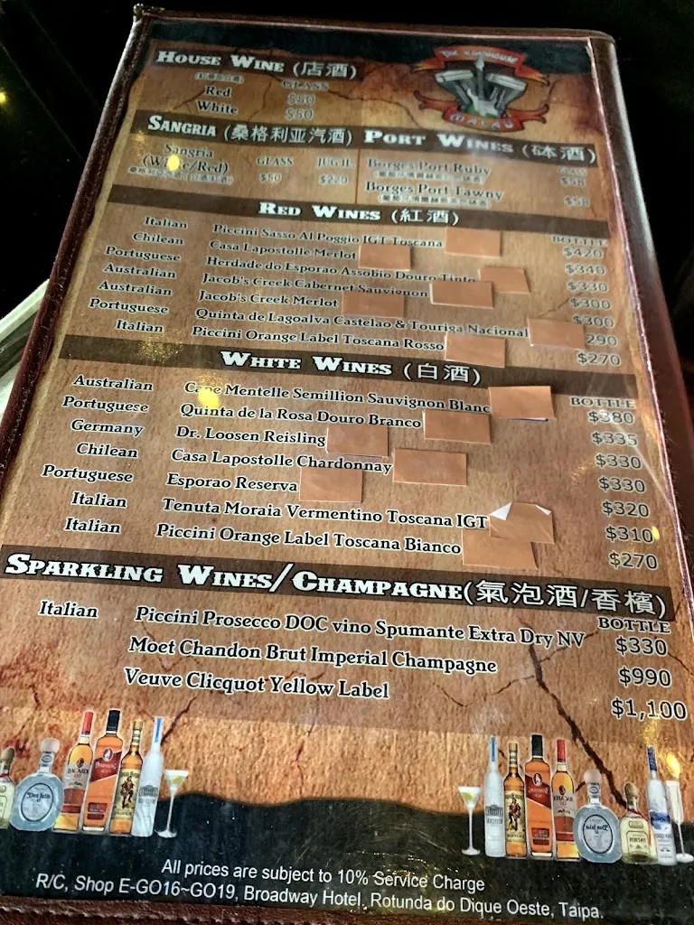 Menü_The Roadhouse Macau 澳門路屋_Macao_Bild_1