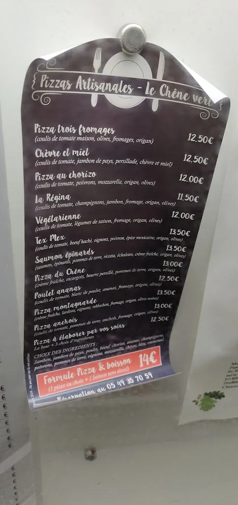 Menu_Le Chêne Vert - Restaurant, Bar, PMU, FDJ, Soirées Concert_Magné_image_4