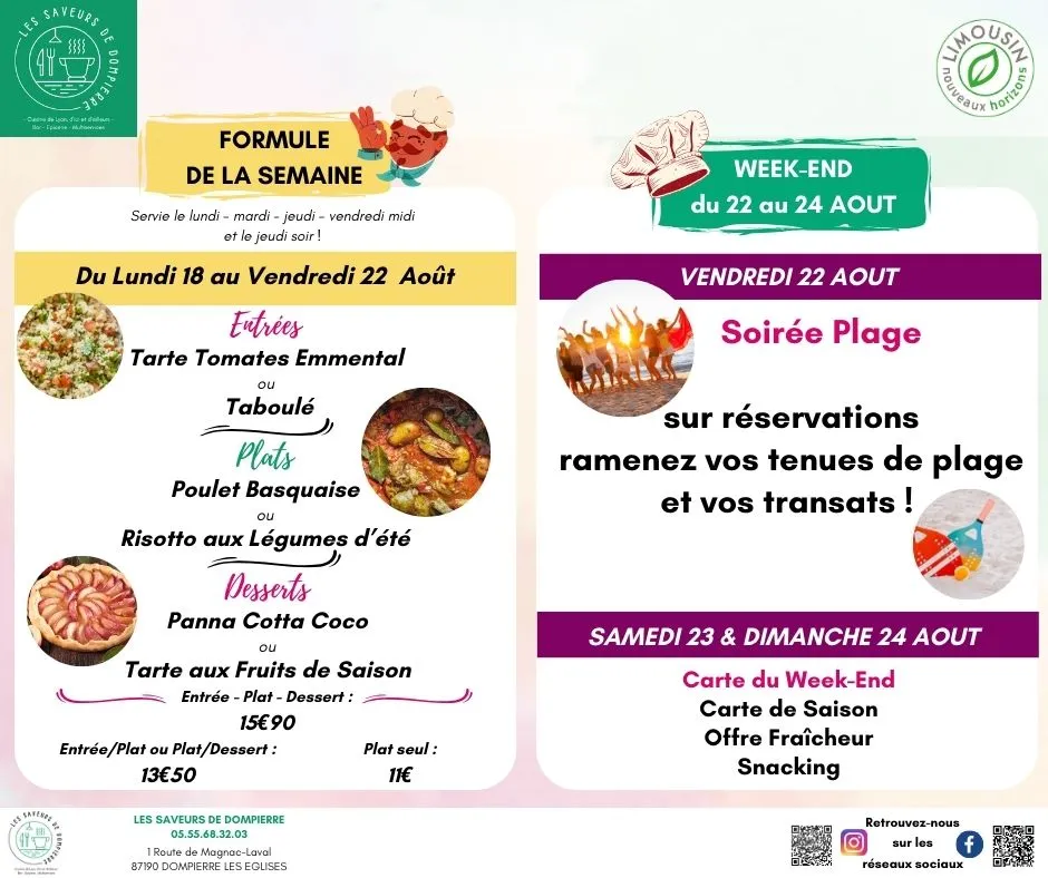 Menu_Les Saveurs de Dompierre_Dompierre-les-Églises_immagine_2