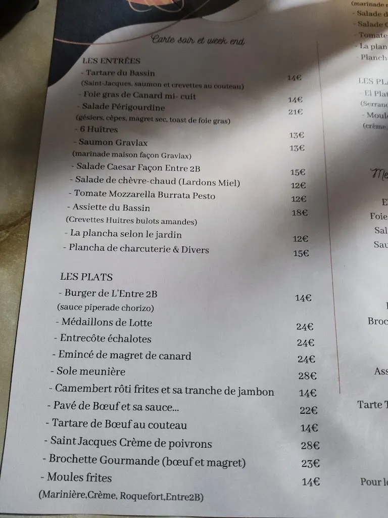 Menu_L'Entre 2B - Restaurant_Marcheprime_image_3