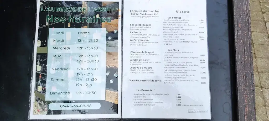 Menu_L Auberge de L Abbaye_Saint-Amant-de-Boixe_image_2