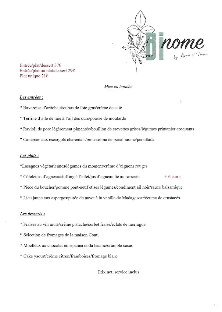 Menu_BINÔME BY ANAIS ET HERVÉ_Marsilly_image_1