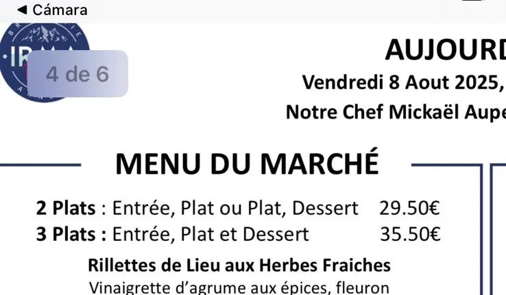 Menu_Brasserie Irma - Bocuse_Annecy_image_4