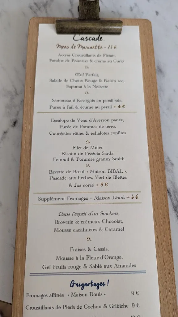 Menu_Restaurant Cascade_Salles-la-Source_immagine_1