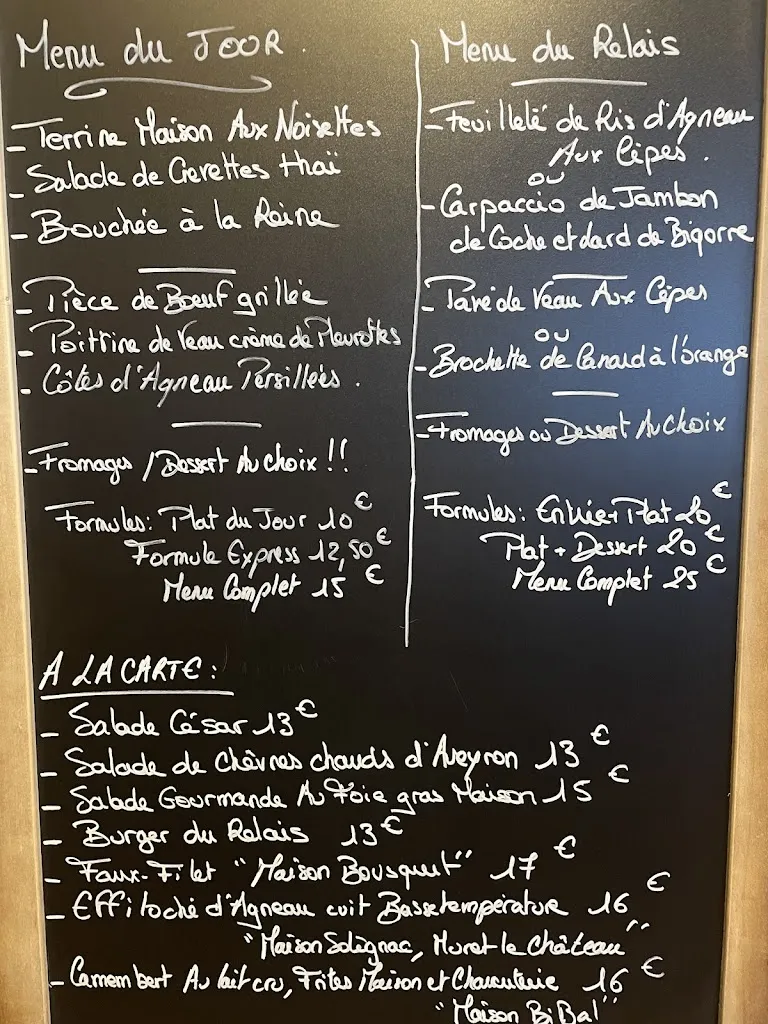 Menu_Le Relais de Marcillac_Marcillac-Vallon_image_1