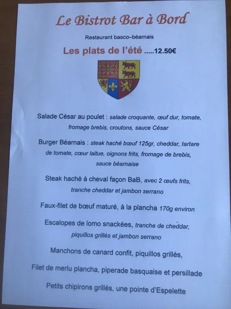 Menu_Le Bistrot Bar à Bord_Mazères-Lezons_image_2