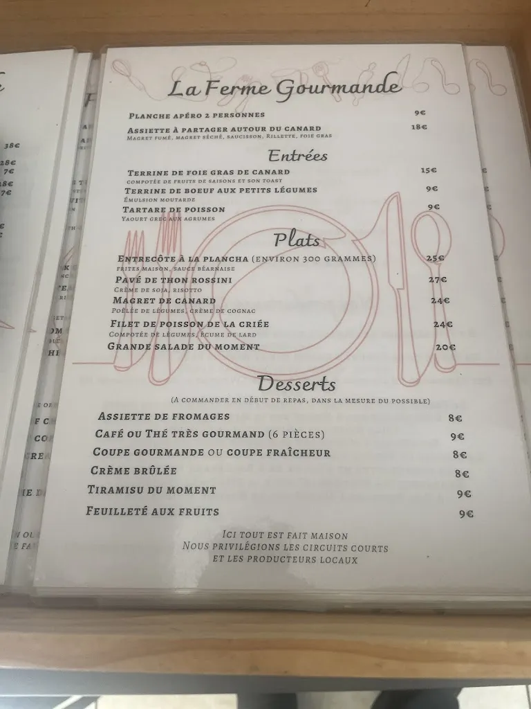 Menu_La Ferme Gourmande_Saint-Pierre-d'Amilly_image_1
