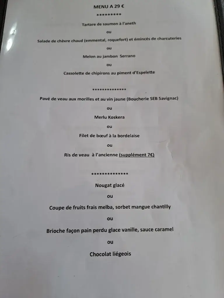 Menu_Bar - Restaurant Ô Lac_Fontet_image_1