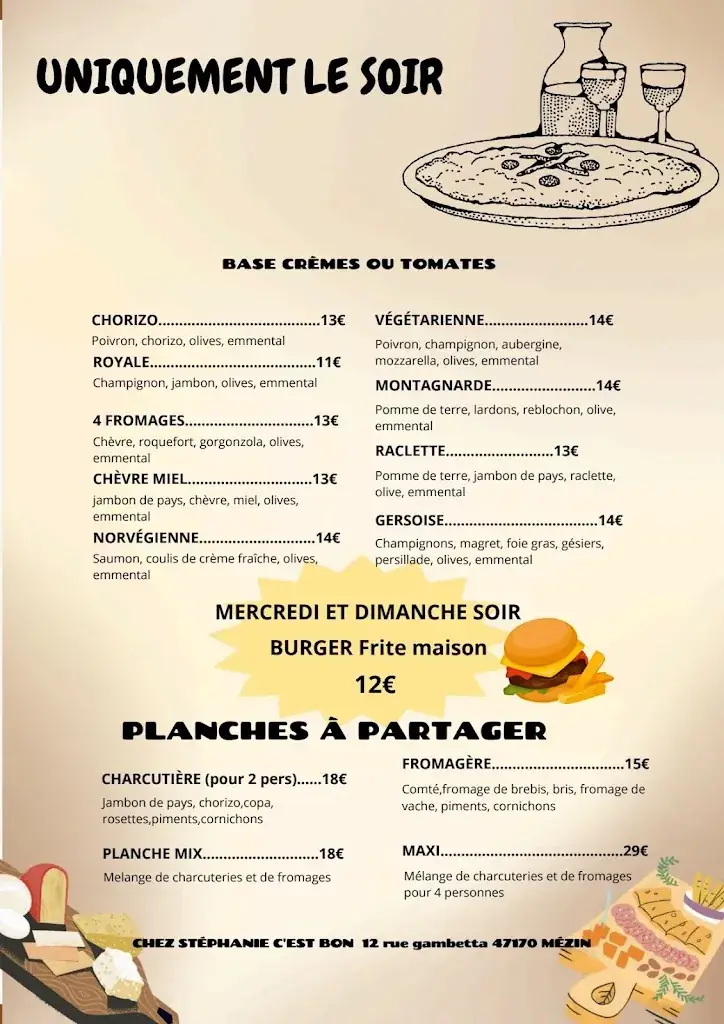 Menü_Chez Stéphanie C'est Bon_Mézin_Bild_2