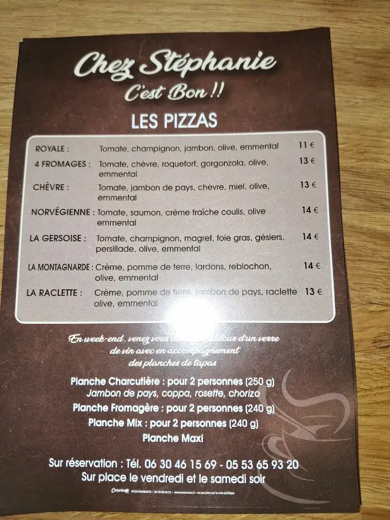 Menü_Chez Stéphanie C'est Bon_Mézin_Bild_3