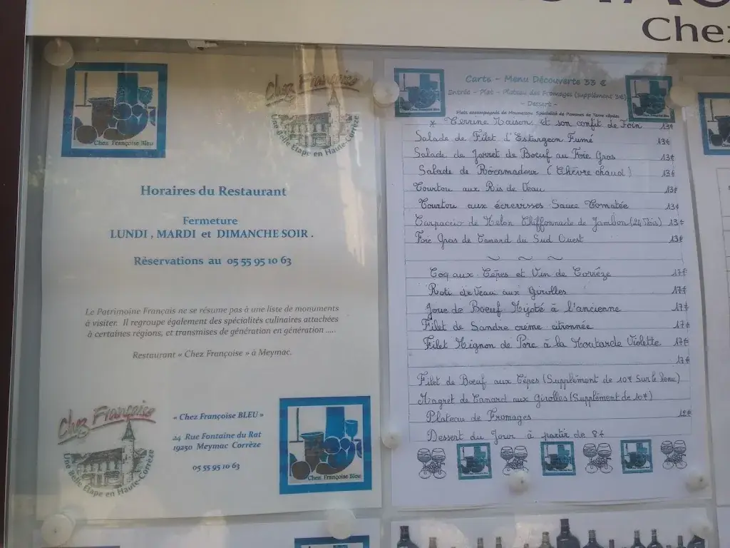 Menu_Chez Françoise_Meymac_image_2