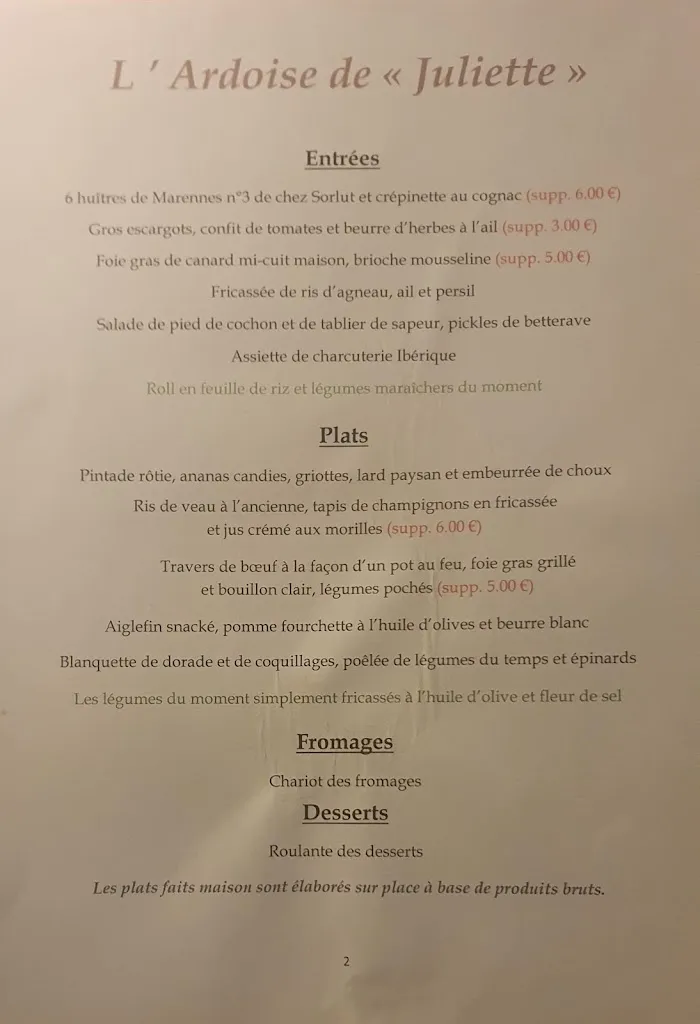 Menu_Restaurant Juliette_Migné-Auxances_image_1