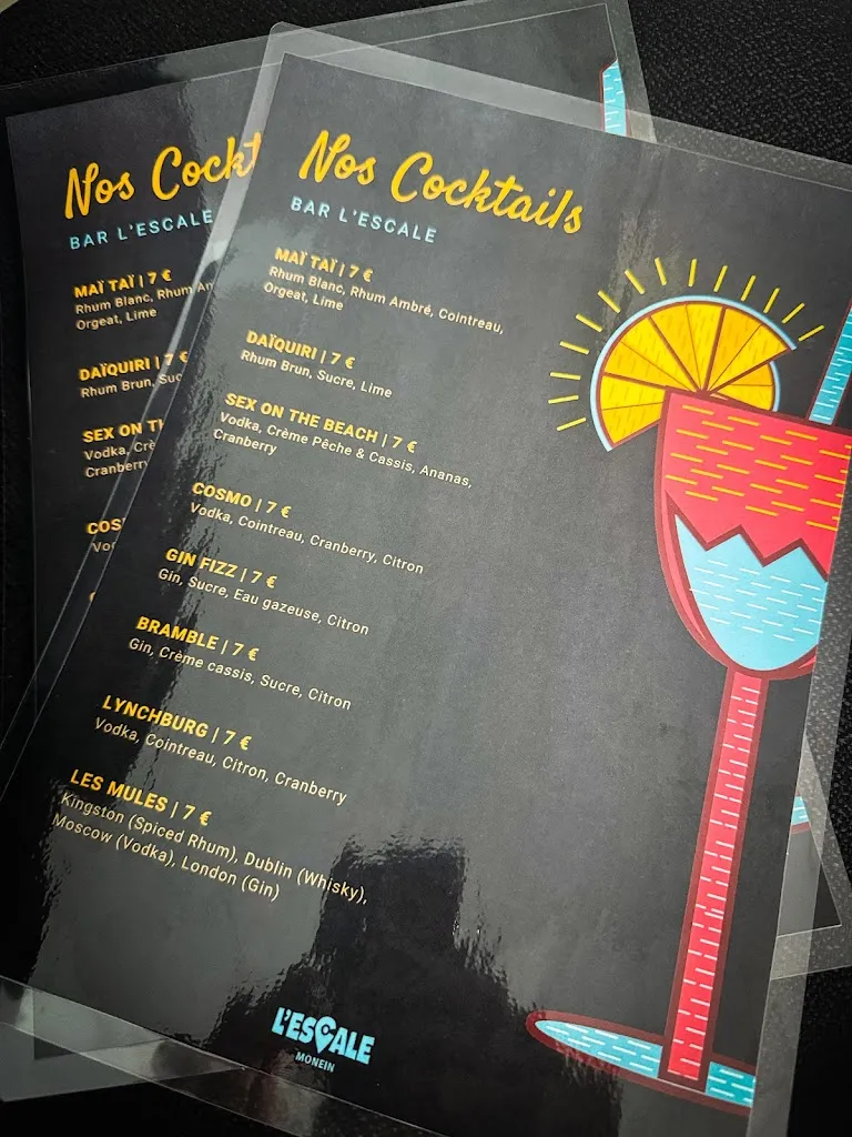 Menu_L’Escale - Café, Bar & Tapas_Monein_immagine_1