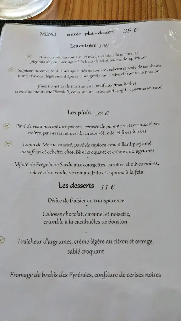 Menu_Restaurant Ô Courant_Mimizan_imagen_1