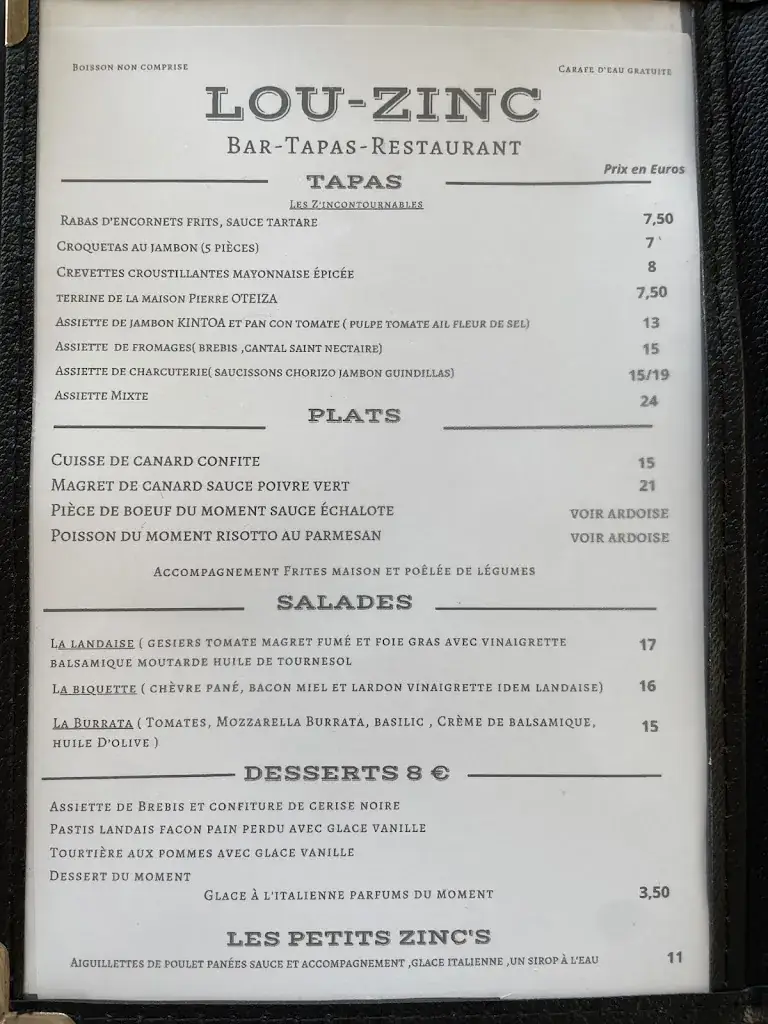 Menu_Lou zinc_Mimizan_image_1