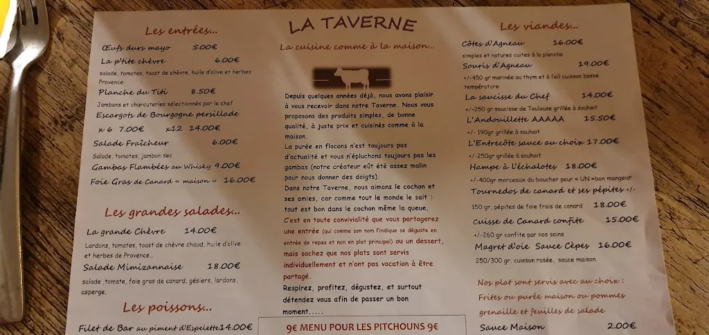 Menu_La Taverne_Mimizan_immagine_3