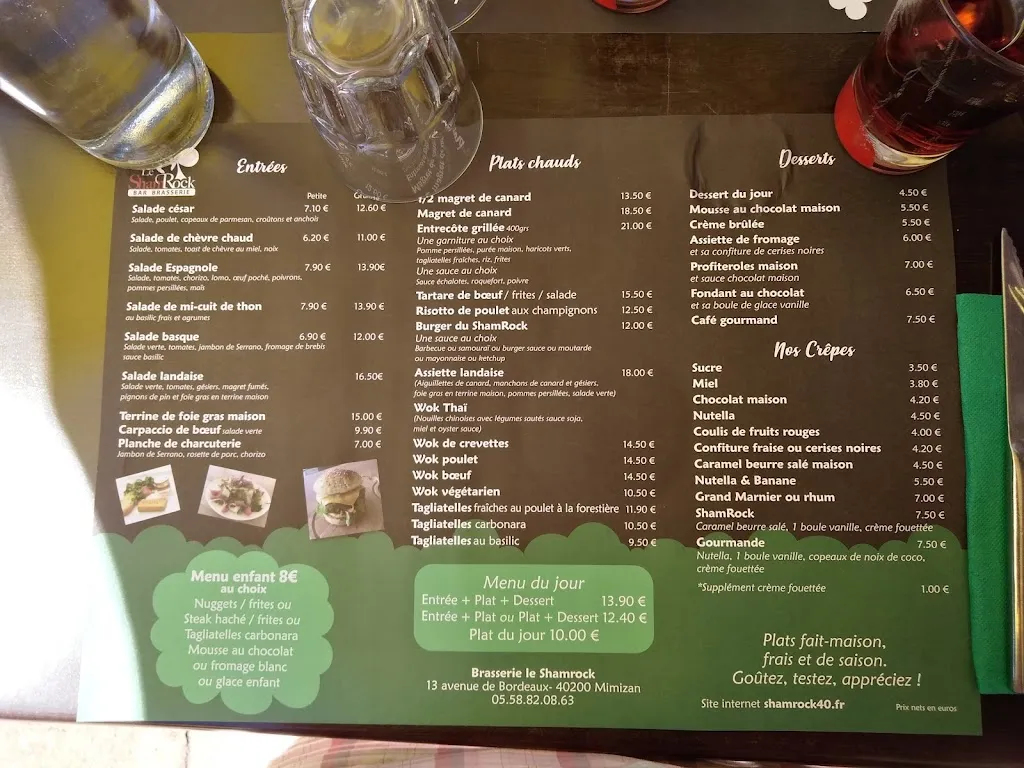 Menu_Le Shamrock_Mimizan_image_3