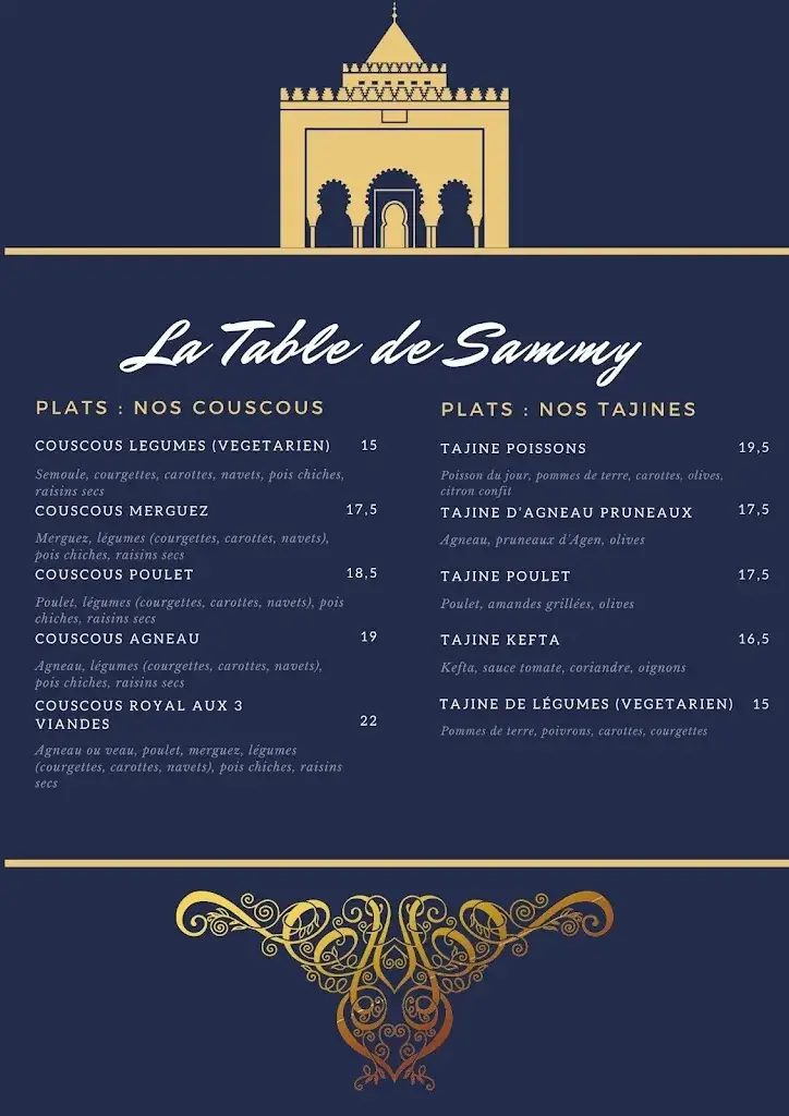 Menu_La Table de Sammy_Mimizan_image_1