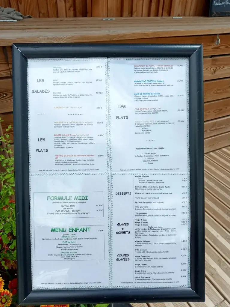 Menu_La Cabane de l'Aigle_Lans-en-Vercors_image_2