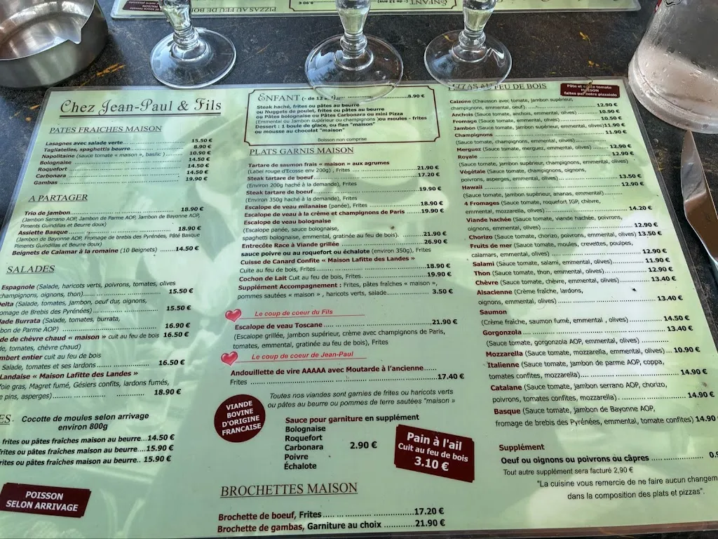 Menu_Chez Jean Paul & Fils_Mimizan_immagine_2