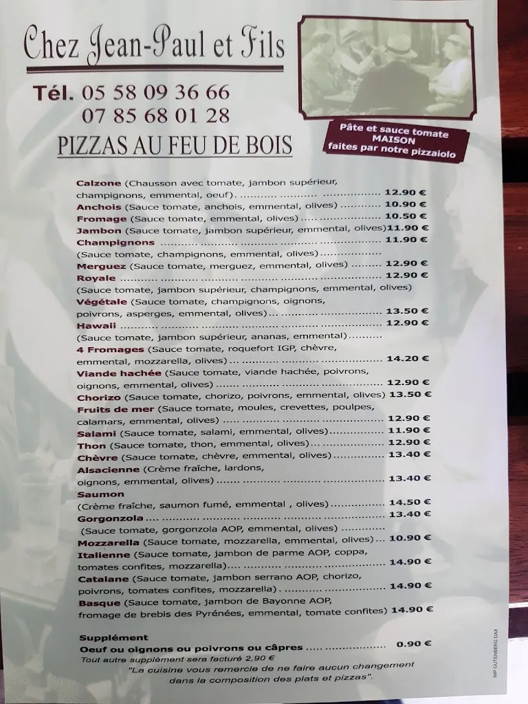 Menu_Chez Jean Paul & Fils_Mimizan_immagine_4