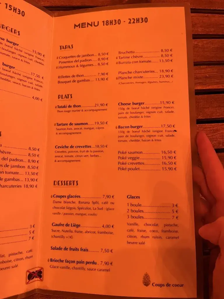 Menu_La Sud_Mimizan_image_2