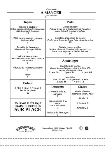 Menu_PAVILLON NOIR X TAVERN_Mimizan_image_1