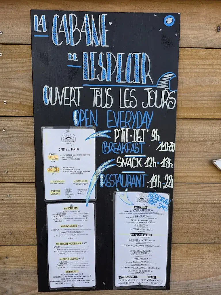 Menu_Cabane de Lespecier_Mimizan_imagen_1