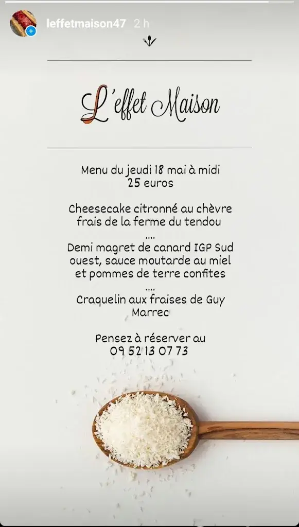 Menu_Restaurant L'effet Maison_Monflanquin_image_1