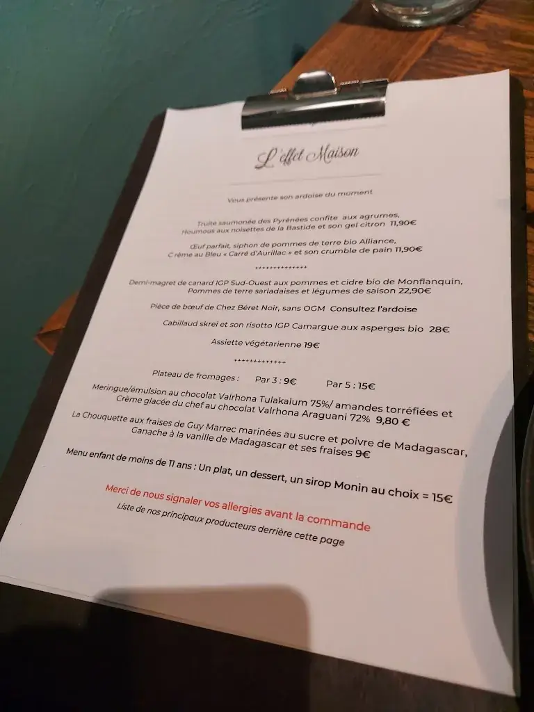 Menu_Restaurant L'effet Maison_Monflanquin_image_2
