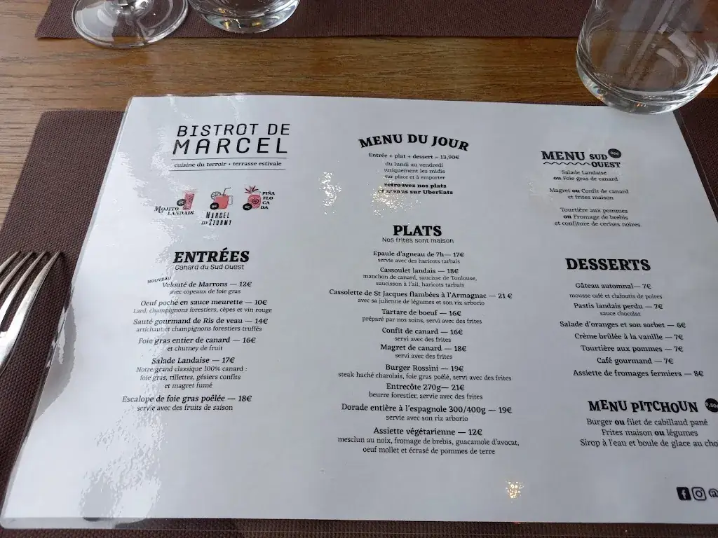 Menu_Bistrot de Marcel_Mont-de-Marsan_image_4