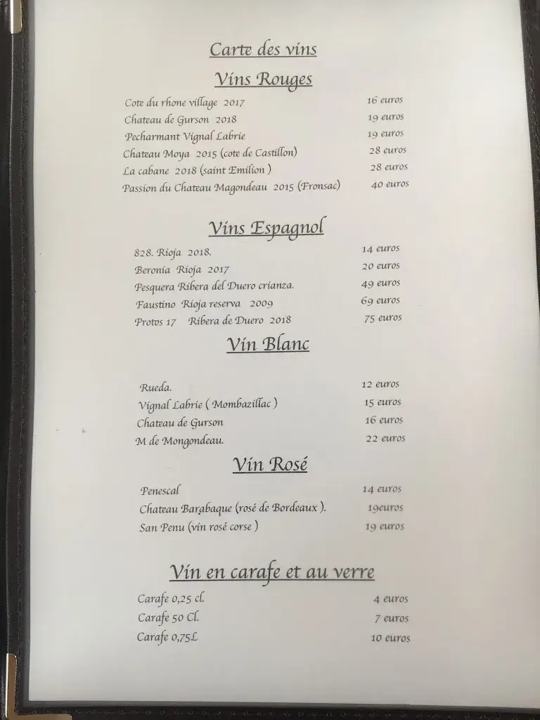 Menu_Restaurant La Gare_Vélines_image_1