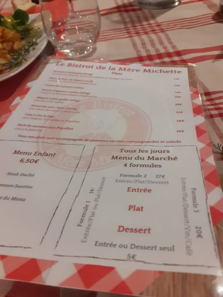 Menu_Le Bistrot de la Mère Michette_Serres-Castet_image_1