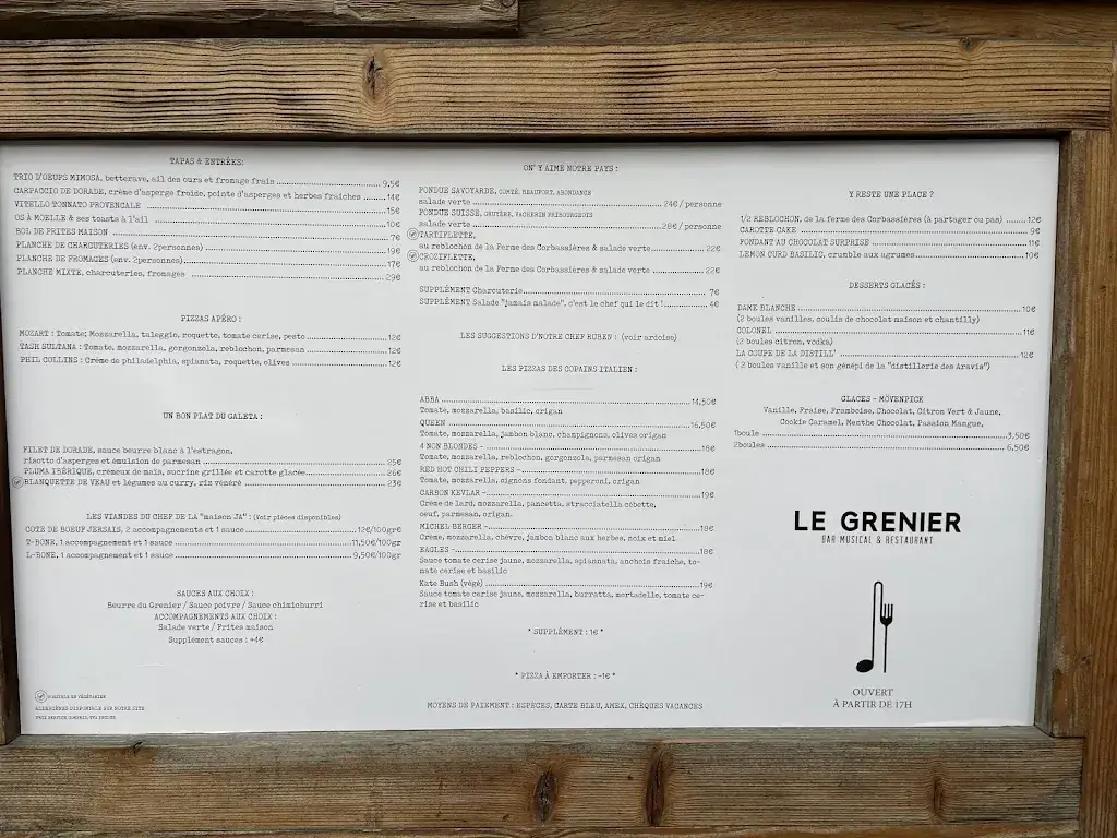 Menu_Le Grenier - Bar & Restaurant - La Clusaz_Clusaz_image_1