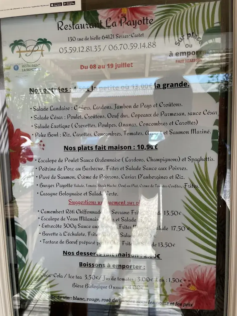 Menu_La Payotte_Serres-Castet_imagen_2