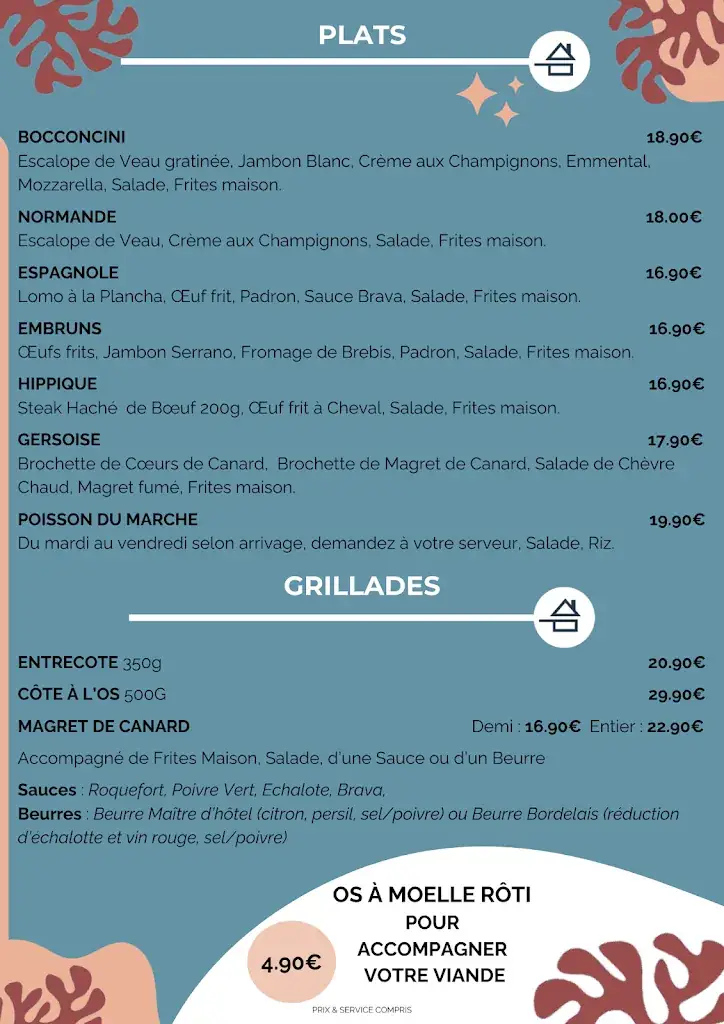 Menu_BAR / RESTAURANT Les Embruns_Serres-Castet_image_4