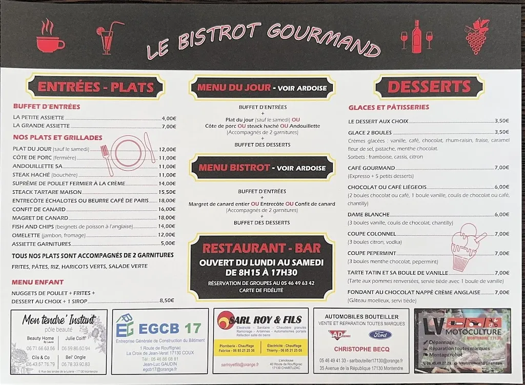 Menu_Le Bistrot Gourmand_Montendre_image_1