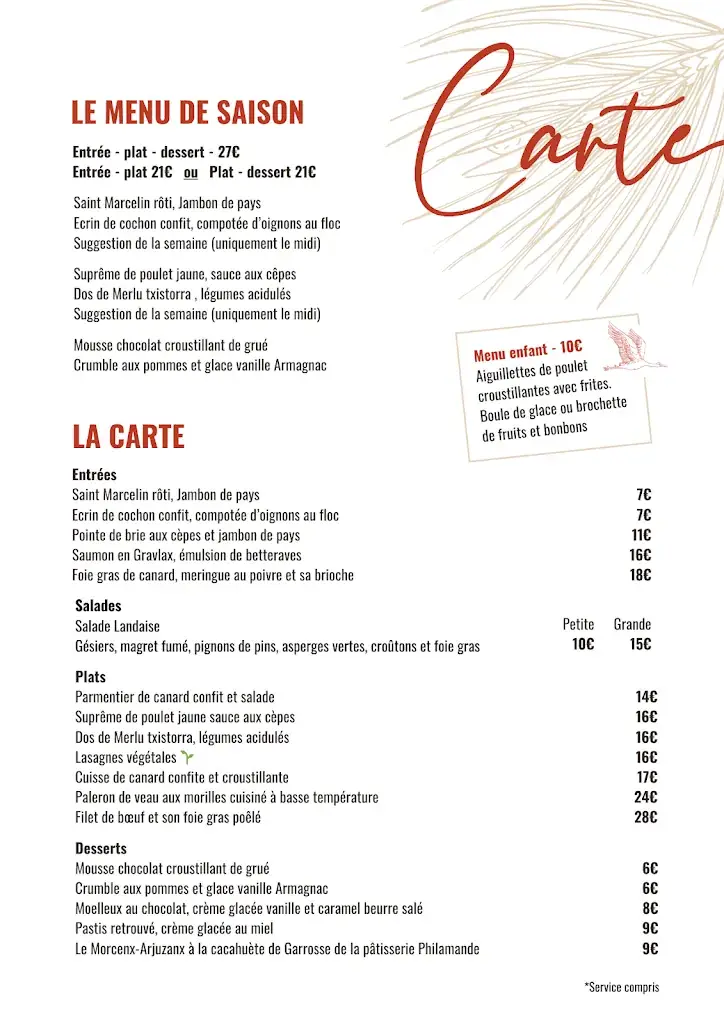 Menu_Le Catachot - bar & restaurant_Morcenx-la-Nouvelle_image_1